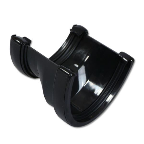 uPVC Black HighCapacity to HalfRound Gutter Adaptor