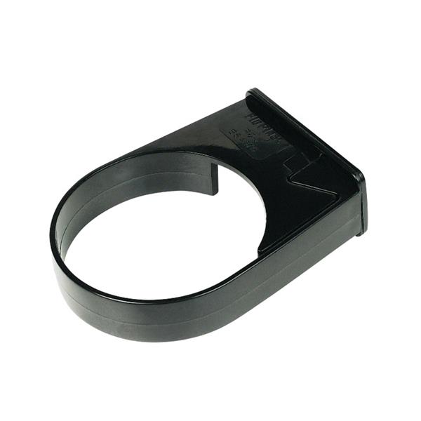 Black 68mm Round Single Fix Downpipe Clip