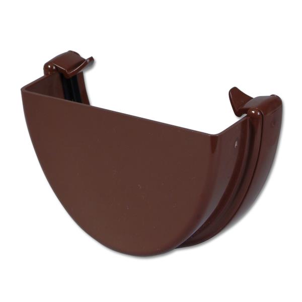 uPVC Brown High-Capacity Gutter Stop-End | DirectPlastics.com